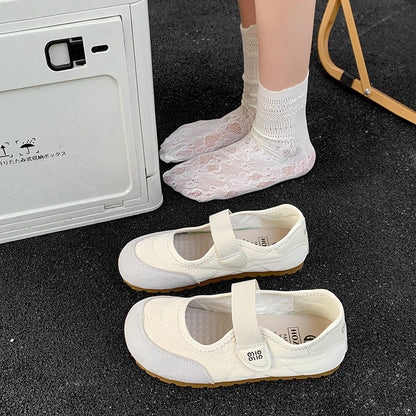 Damen Ballerinas Komfort Atmungsaktiv Verstellbar