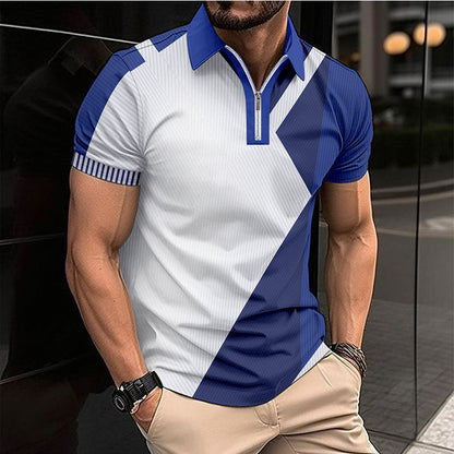 Herren Poloshirt Kurzarm Modern Geometrisches Design