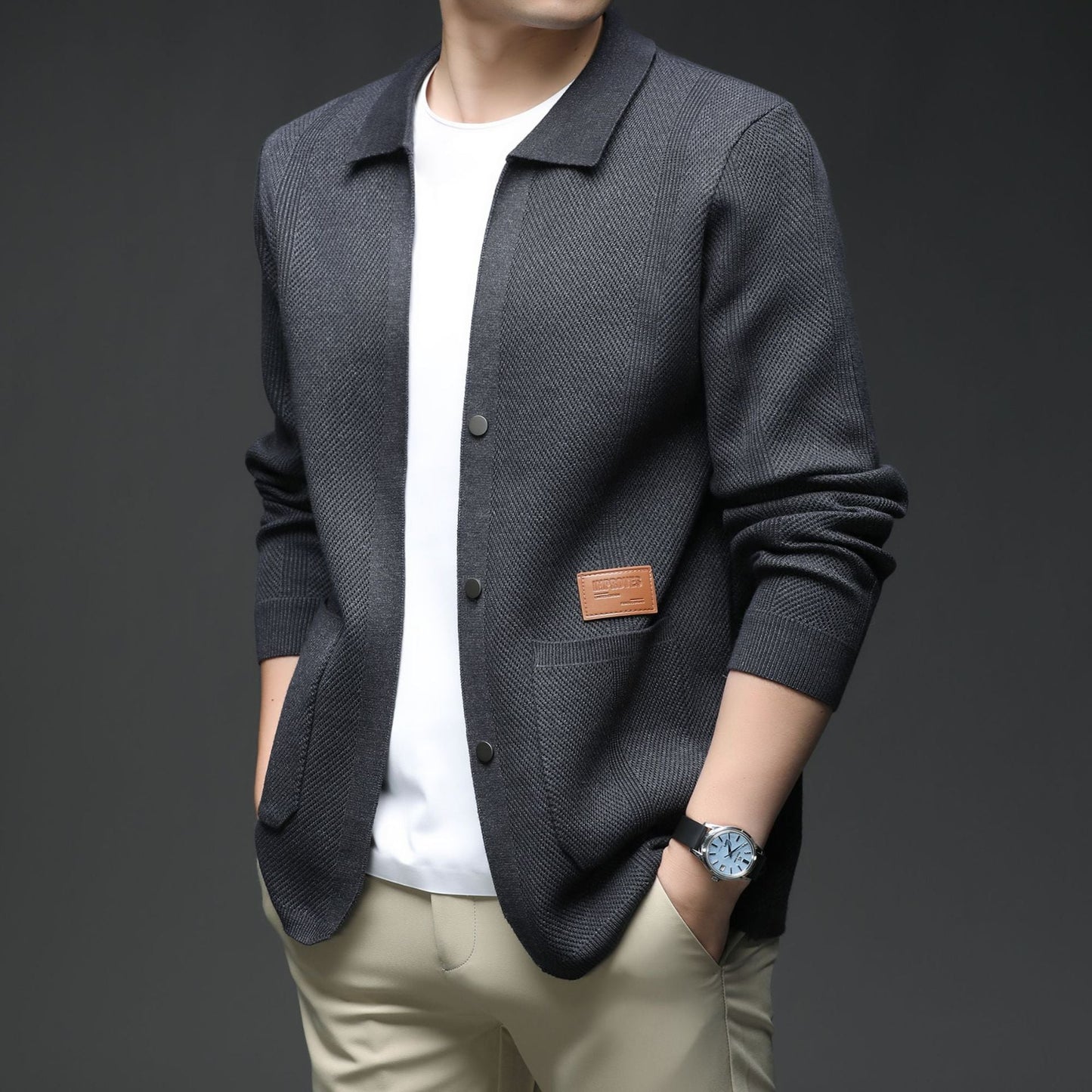 Herren Strickjacke Klassisch Leicht Modisch
