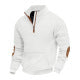 Herren Fleece-Pullover Stehkragen Modern Strukturiert