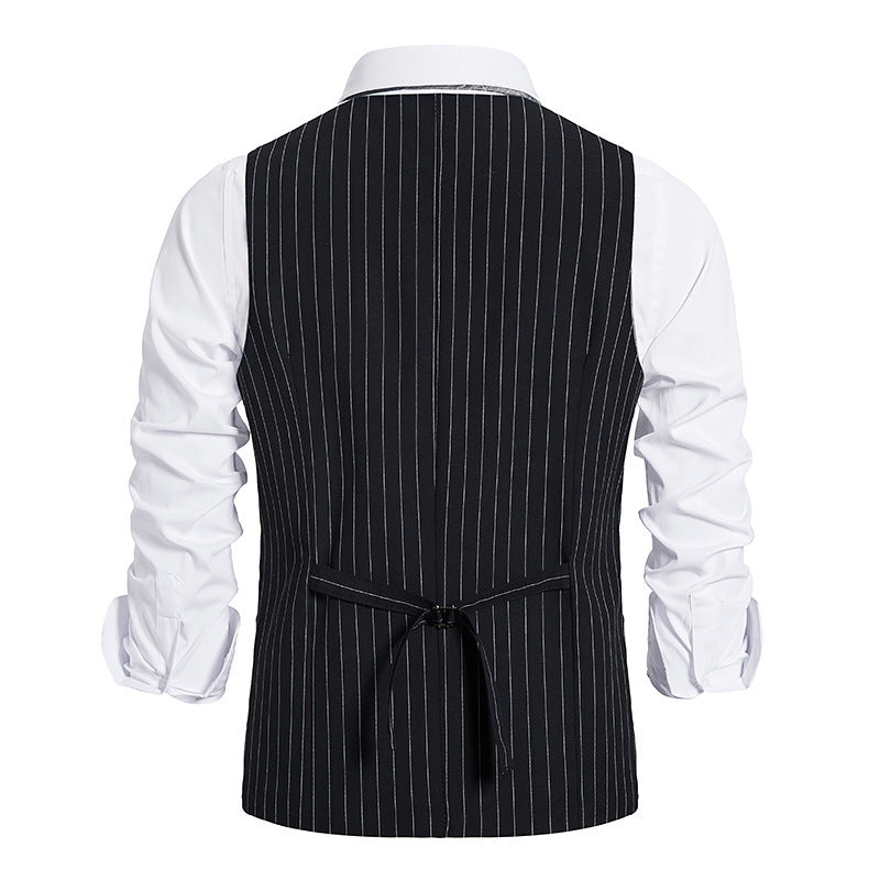 Herren Anzugweste Elegant Nadelstreifen Modern