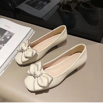 Damen Ballerinas Schleifen-Design Kunstleder Elegant