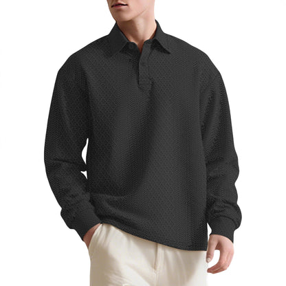 Herren Langarmhemd Modern Strukturiert Elegantes Design