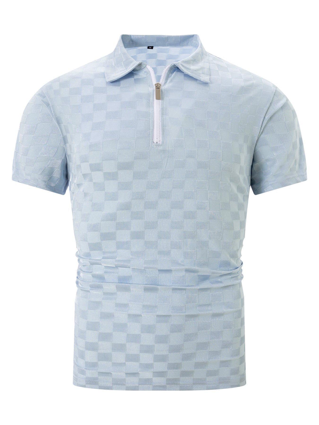 Herren Polo-Shirt Strukturiert Reißverschluss Modern