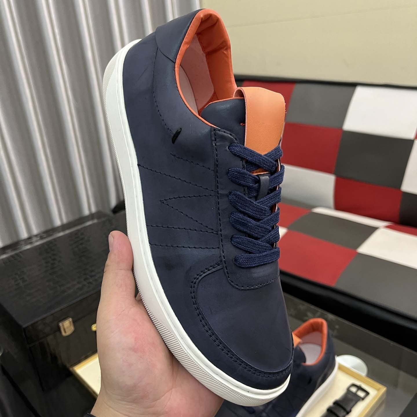 Herren Leder Sneaker Lässig Modern von Heidi Mode - BerlinGlamour
