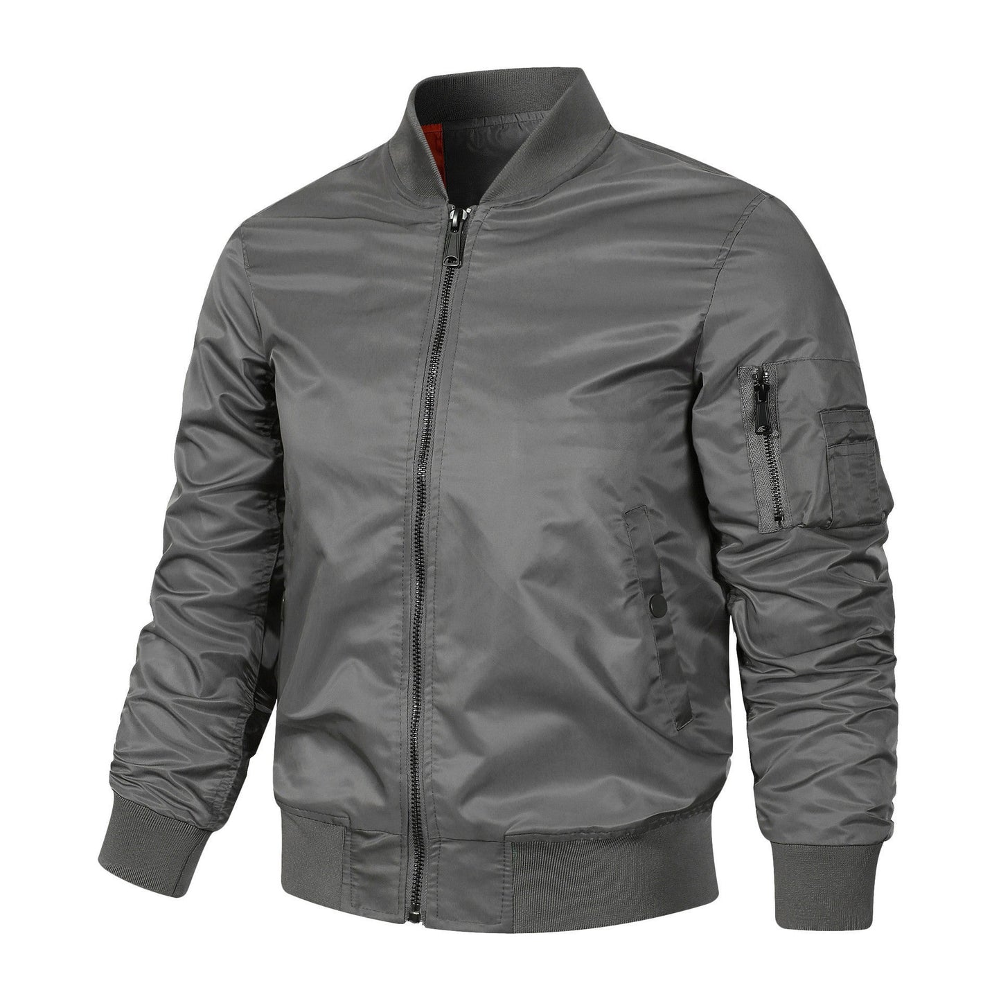 Herren Bomberjacke Funktionstaschen Lässig Modern