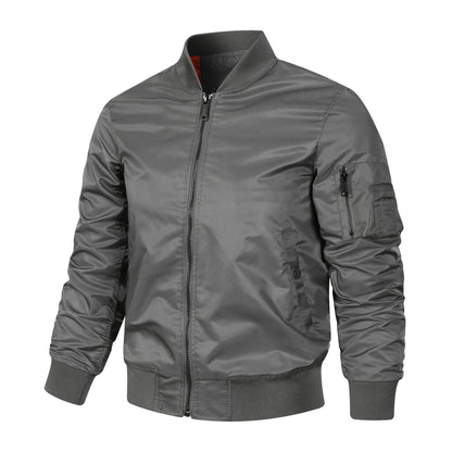 Herren Bomberjacke Funktionstaschen Lässig Modern
