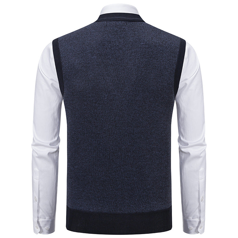 Herren Strickjacke Modern Karomuster Elegante Schale