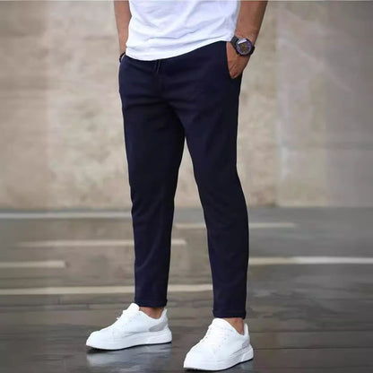 Herren Chino-Hose Elastisch Bequem Slim Fit