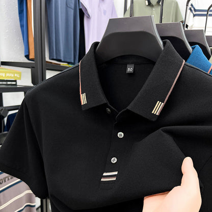 Herren Poloshirt Elegantes Piqué-Shirt Mit Kontrastdetails