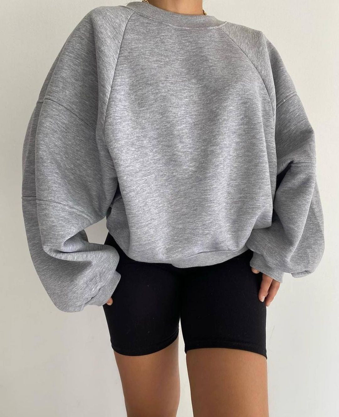 Damen Sweatshirt Oversized Große Ärmel Komfortabel