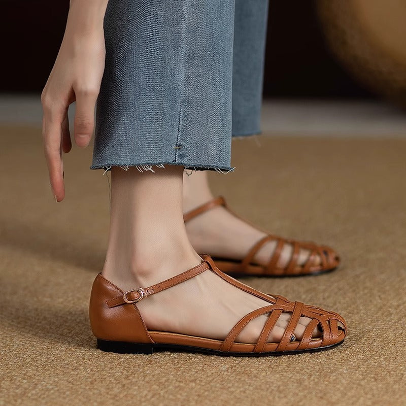 Damen Sandalen Offen Bequem Elegant Riemchen Design