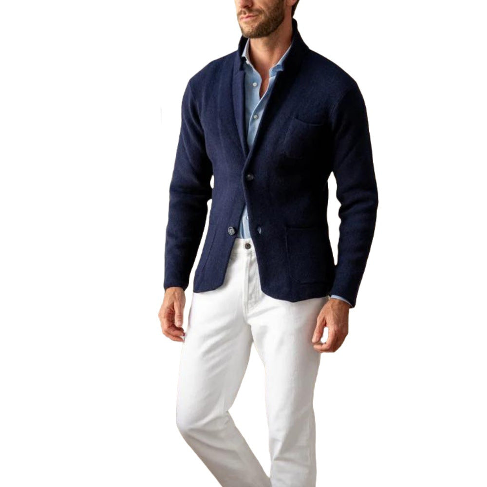 Herren Strickmantel Modern Geschnitten Komfortabel Mit Taschen