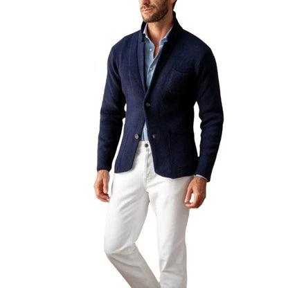Herren Strickmantel Modern Geschnitten Komfortabel Mit Taschen