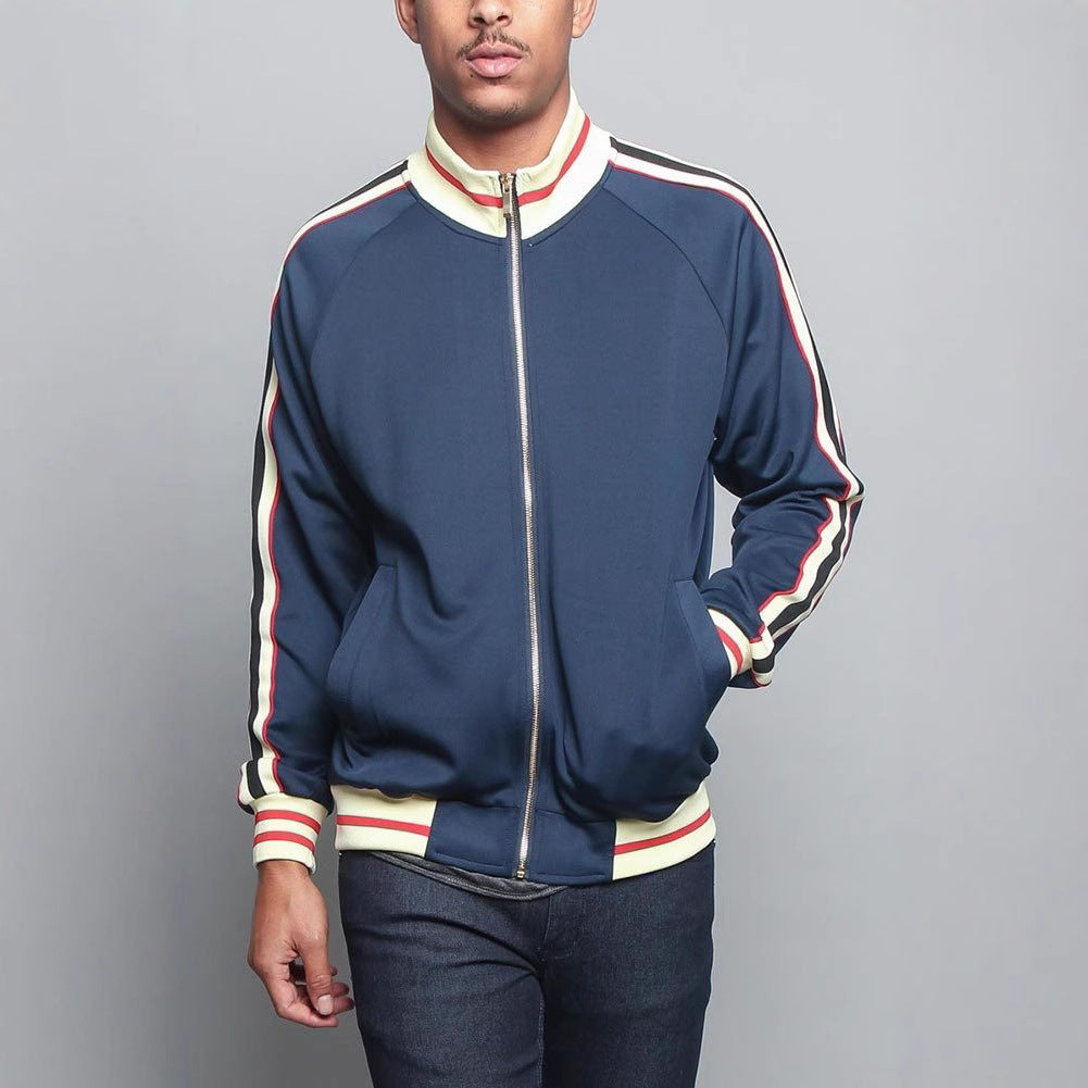 Herren Sweatjacke Sportlich Modern mit Kontrastfarben