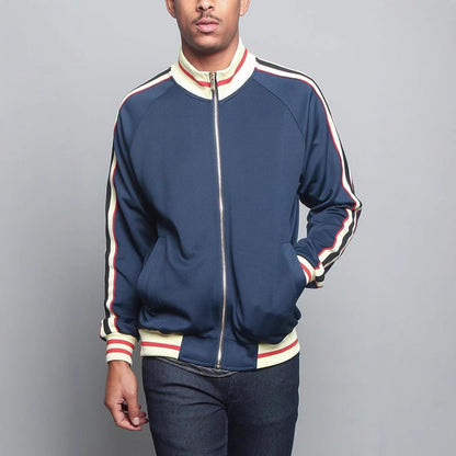 Herren Sweatjacke Sportlich Modern mit Kontrastfarben