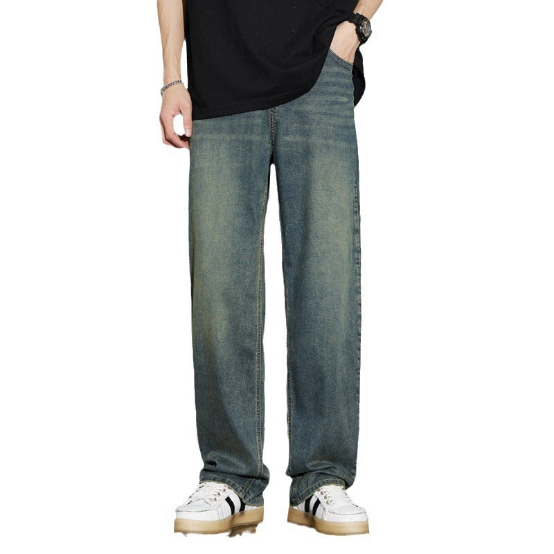 Herren Jeanshose Modern Schnitt Weite Bein Lässig