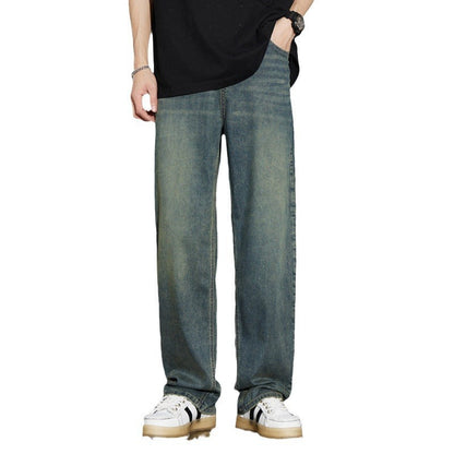 Herren Jeanshose Modern Schnitt Weite Bein Lässig