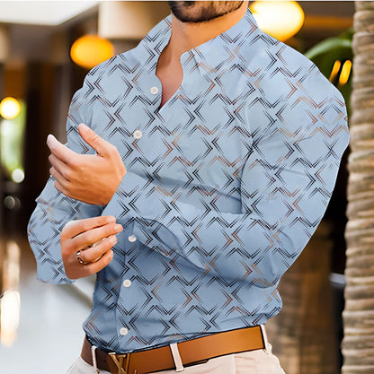 Herren Hemd Feinmuster Elegant Slimfit