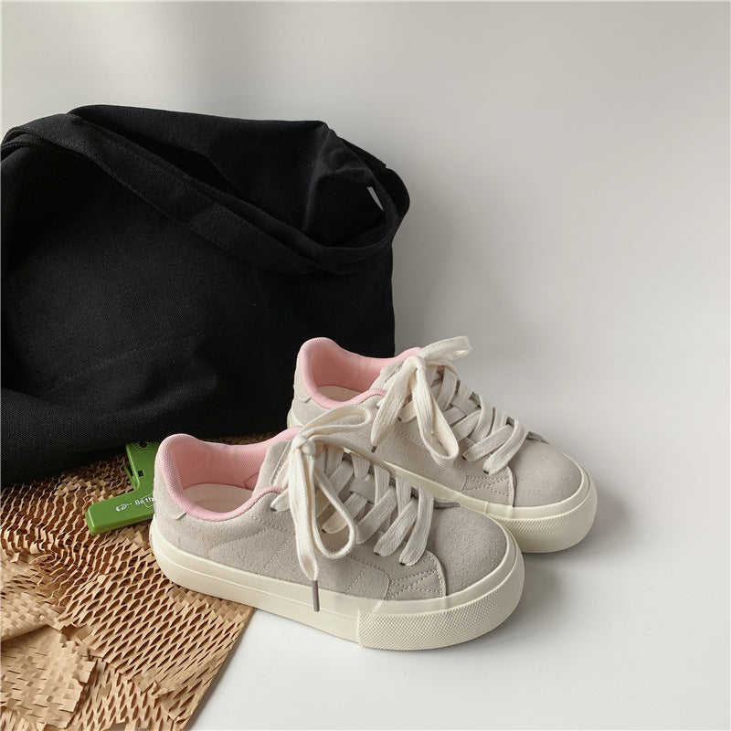 Damen Sneaker Weiches Wildleder Bequem Sportlich