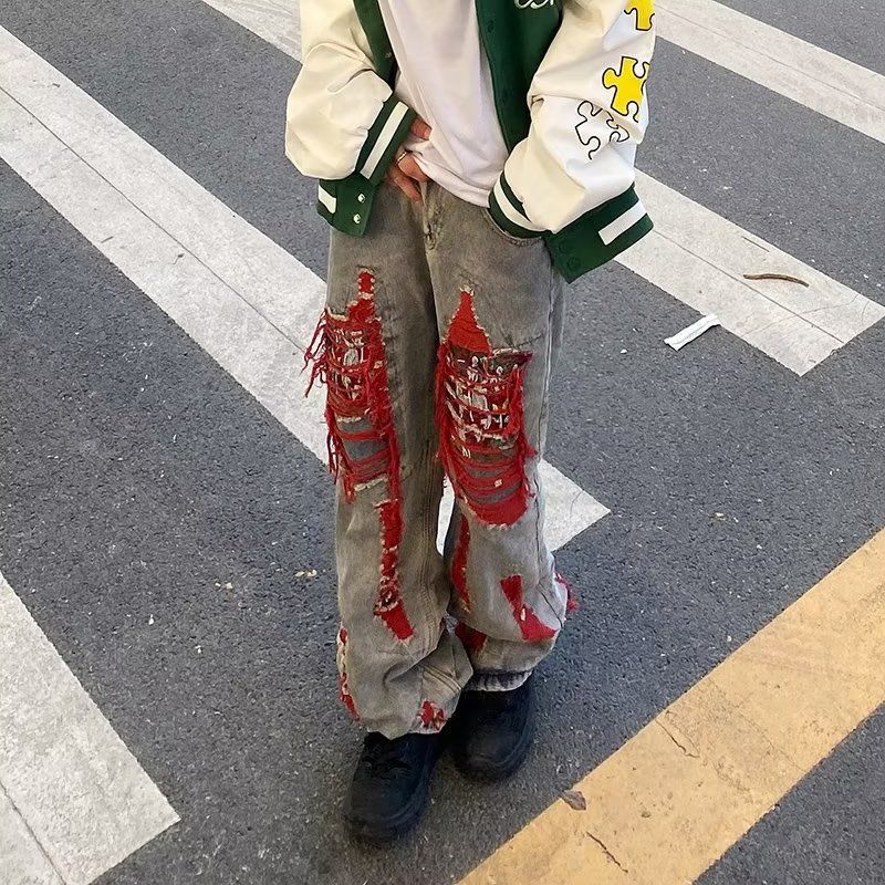 Herren Jeans Lässig Destroyed Ripped Berlin Style - BerlinGlamour
