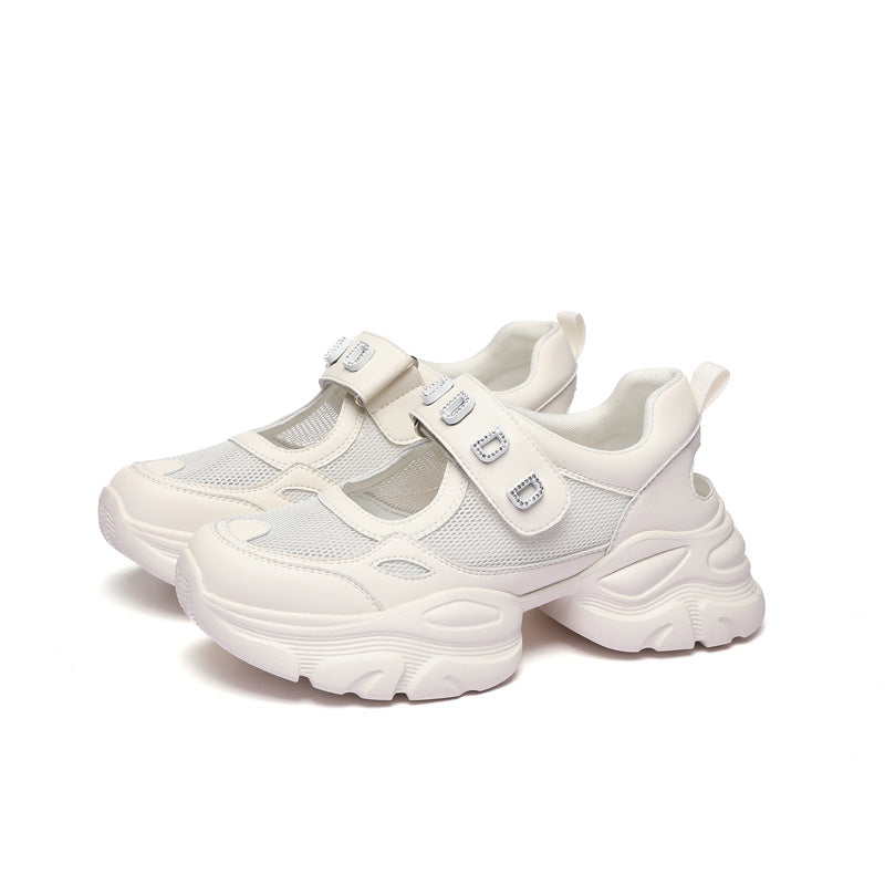Damen Sneaker Sportlich Komfortabel Mit Verstellbarem Riemen