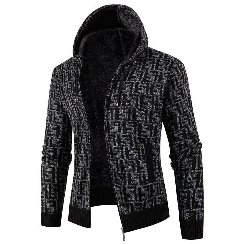 Herren Strickjacke Zopfmuster Kuschelig Modern