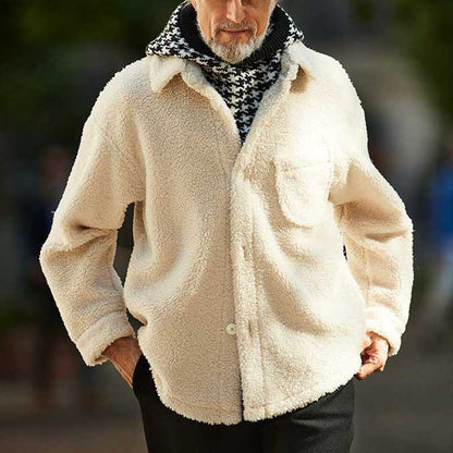Herren Fleecejacke Warm mit Taschen Modern