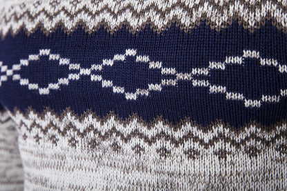 Herren Strickpullover Norwegermuster Modern Warm