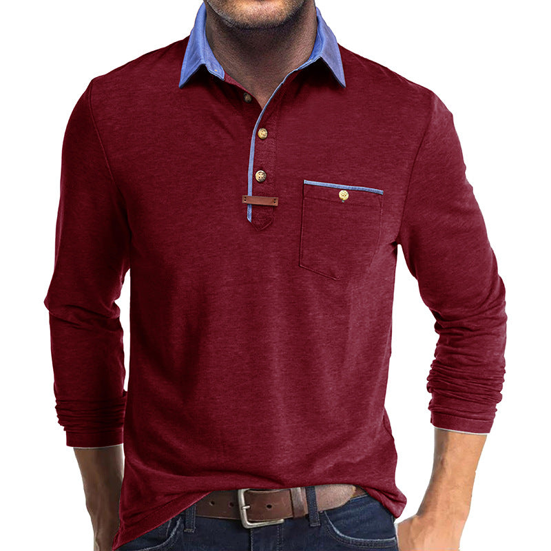 Herren Polohemd Langarm ModernSlimFit
