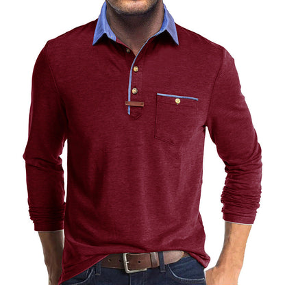 Herren Polohemd Langarm ModernSlimFit