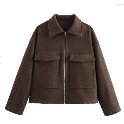 Damen Fleecejacke Mit Taschen Moderner Schnitt