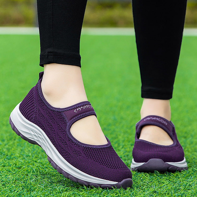 Damen Sportpumps Leicht Bequem Elastisch