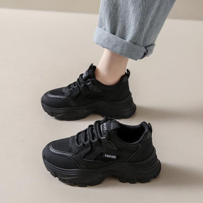 Damen Sneaker Chunky Bequem Dämpfende Sohle Sportlich