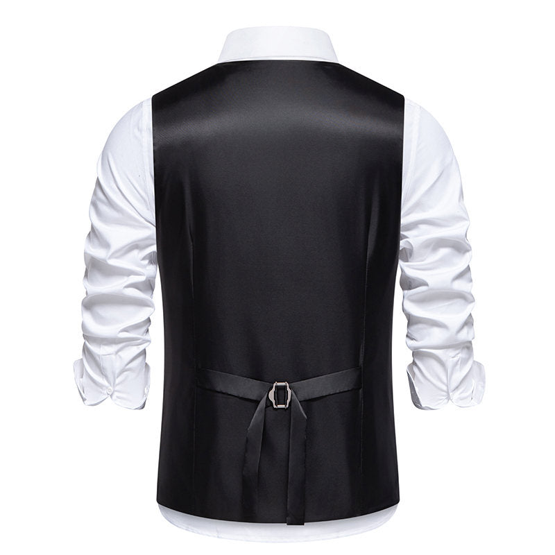 Herren Anzugweste Elegant mit Kontrastfutter Modern