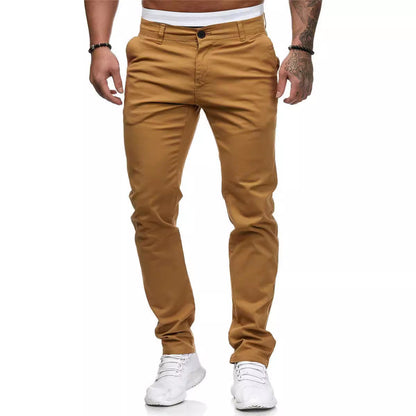 Herren Schmale Chinohose Elastisch Modern