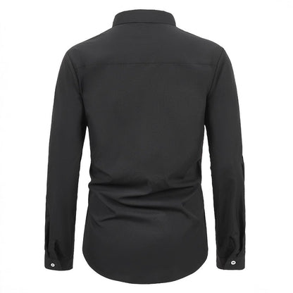 Herren Langarmhemd Asymmetrisch Modern Trendy