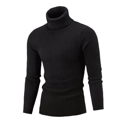 Herren Rollkragenpullover Feinripp Hochwertig Elegannt