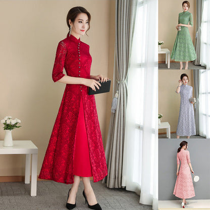 BerlinGlamour Spitzen-Qipao: Sommerkleid für Mädchen