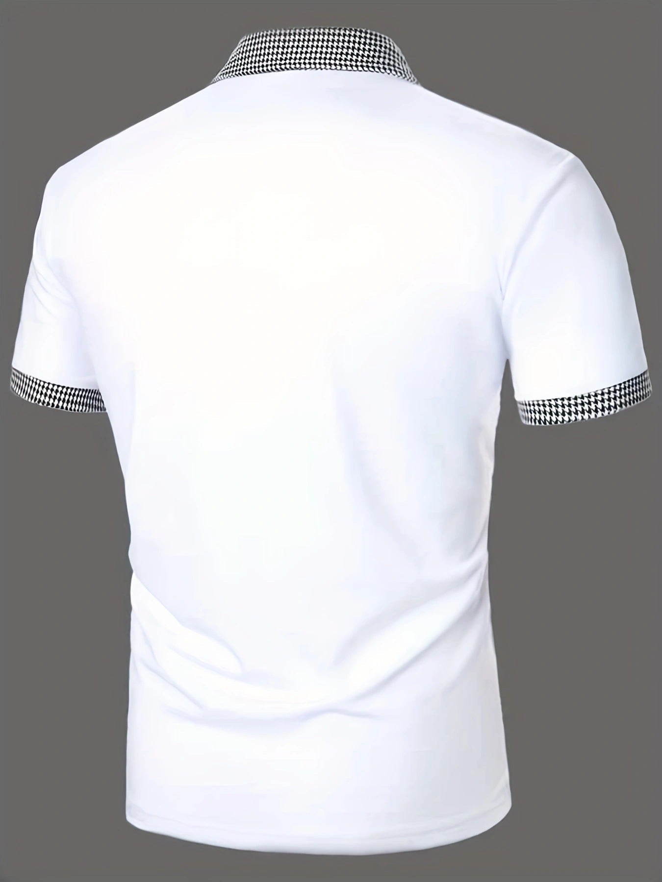 Herren Polohemd Karomuster Modern Kontrast