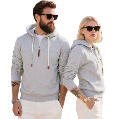 Herren Kapuzenpullover Strukturiert Modern Reißverschluss