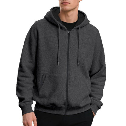 Herren Hoodie mit Kapuze Bequem Weich Schwarz