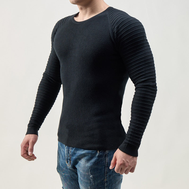 Moderner Herren Strickpullover Rippstruktur Elegant - BerlinGlamour