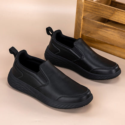 Damen Sneaker Bequem Slip-On Rutschfest Schwarze Schuhe