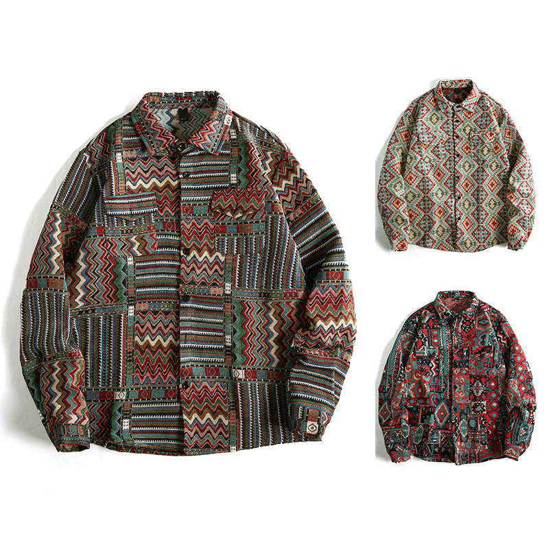 Herren Hemd Patchwork Urban Style Modern