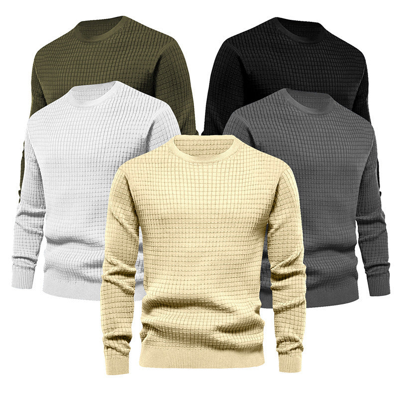 Herren Strickpullover Hochwertig Rundhals Klassisch