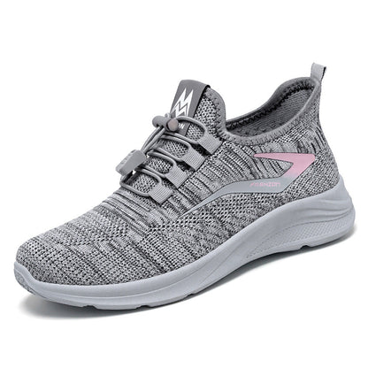 Damen Sneaker Leicht Sportlich Elastisch Schnellschnürung - BerlinGlamour