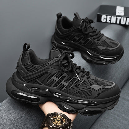 Damen Sneaker Sportlich Atmungsaktiv Komfort Schwarz