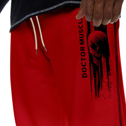 Herren Sport Jogginghose Bequem Streifen Schwarz