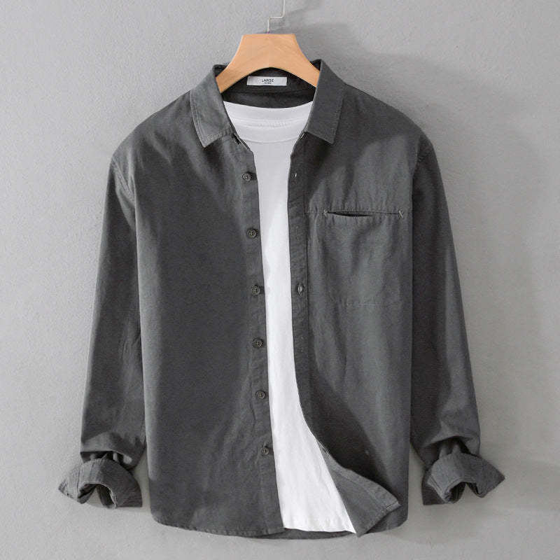 Herren Langarmhemd Baumwolle Bequem Elegant